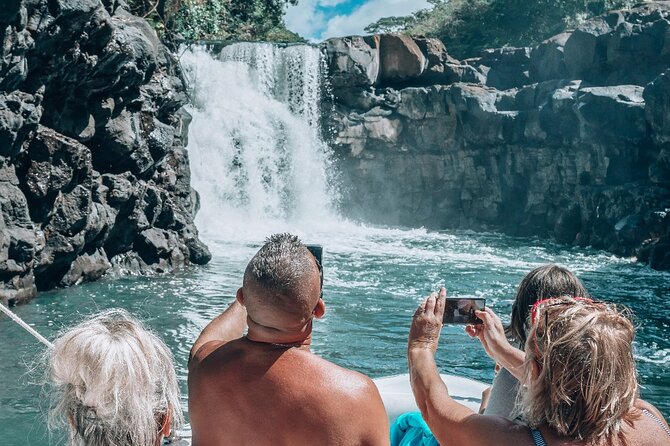 5 island tour all inclusive with Ile aux cerfs and snorkeling - The GRSE waterfall is your first coastal stop
