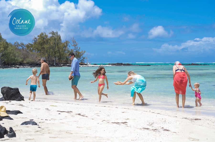 5 Islands Tour: New OCÉANE Private Pontoon Boat cruise - Îlot Flamants and Ile aux Cerfs