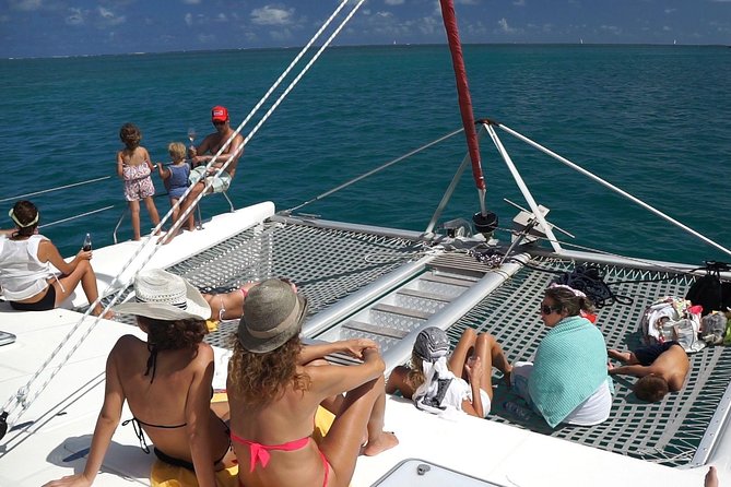 Catamaran Adventure Full Day: Ile aux cerfs,GRSE Waterfall,Snorkeling &BBQ Lunch - BBQ lunch, open bar, and the mood onboard