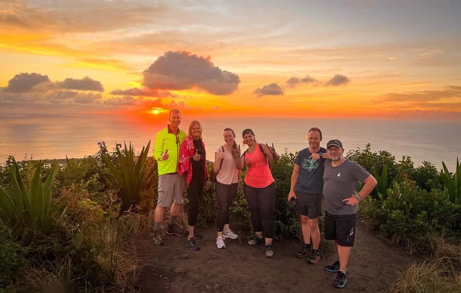 Chamarel: Sunset Mountain Hike - What the summit moment feels like