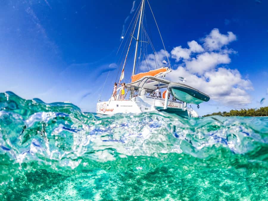 Mauritius: Full-Day Catamaran Cruise to the Northern Isles - Meeting Wind Dancer at Grand Baie Public Beach