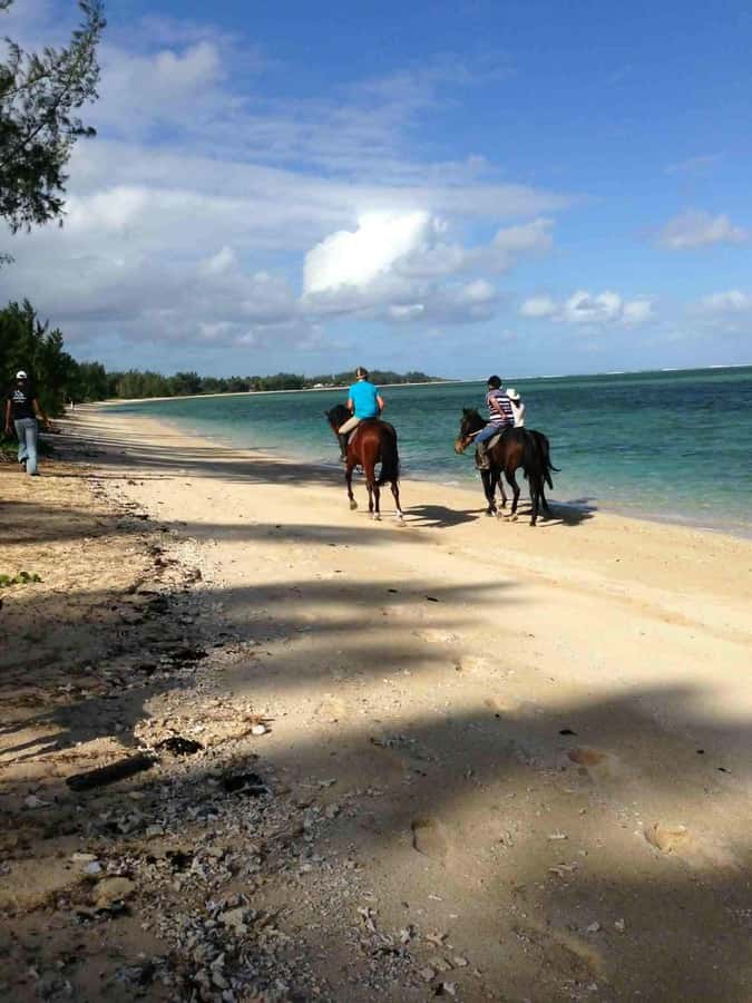 Mauritius: Horse riding on the deserted beach of Riambel - Arriving at the Riambel Stables