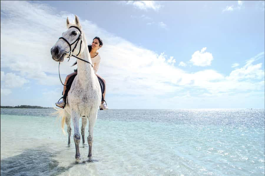 Mauritius: Horseback riding on the beach - Belle Mare’s appeal is the setting, not speed