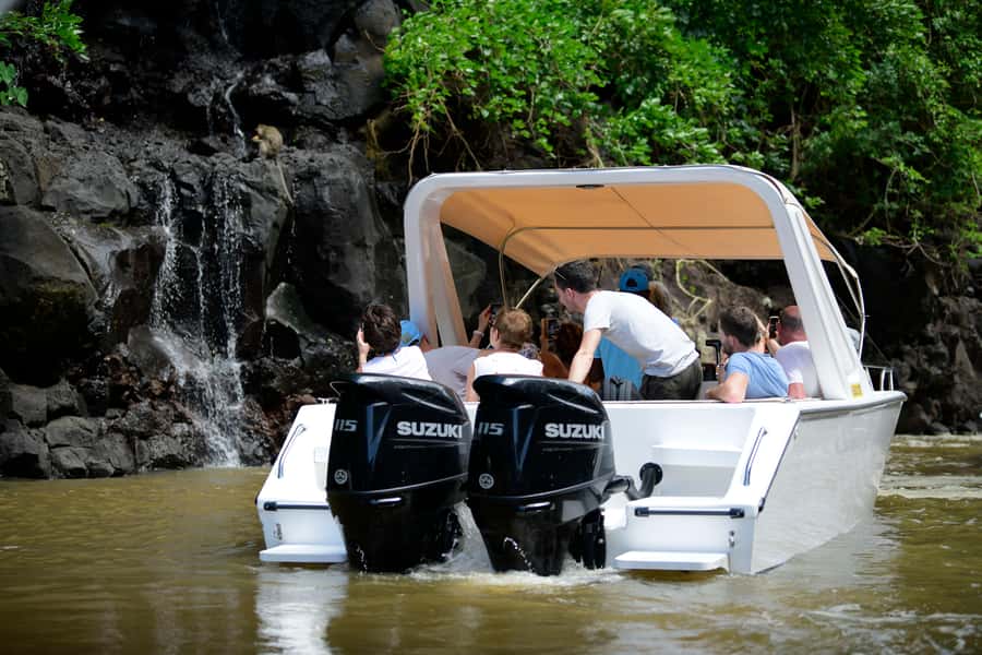 Mauritius: Speedboat Ile aux Cerfs, GRSE Waterfall, BBQ, Bar - Two hours on the white sand at Ile aux Cerfs