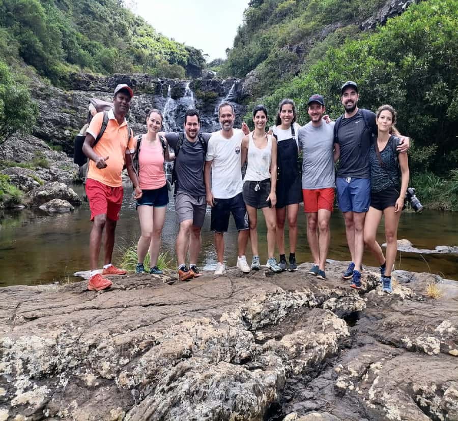 Mauritius: Tamarind Falls Guided Hike with Swim and Lunch - The fifth waterfall: jump or use the natural ladder