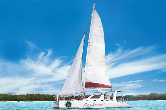 Spectacular Catamaran trip to Ile Aux Cerf with Lunch & Transfer - The catamaran ride: views, rum, and a party mood