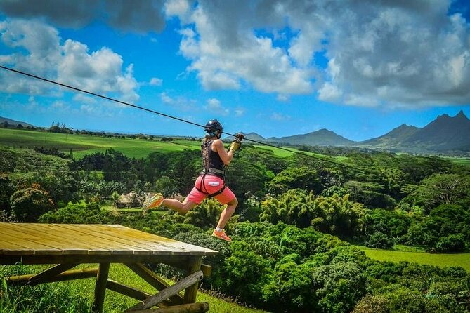 Vallé Advenature Park, South Mauritius - Zip lines above the Mauritian scenery