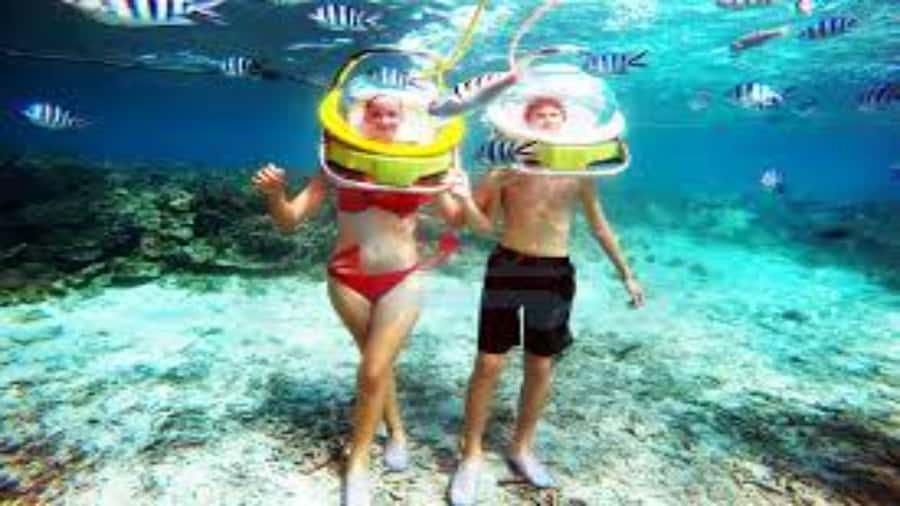 Walking under the sea in Mauritius with transfer - Walking at 3 to 4 meters below the surface